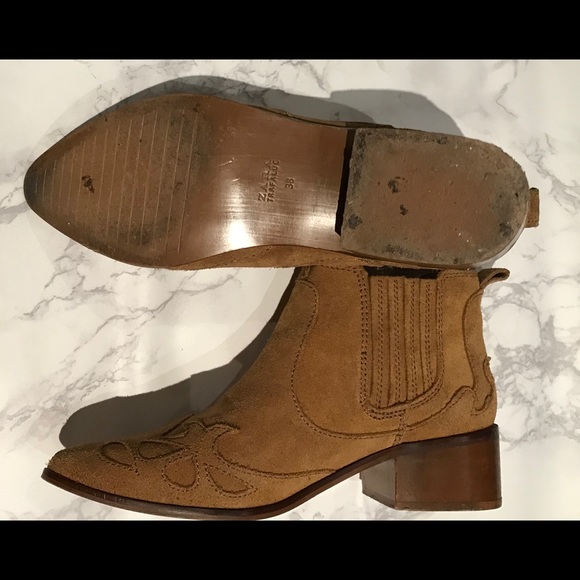 Zara Faux Suede Western Bootie - Picture 3 of 3